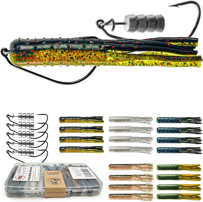 Tube Lures Crappie Lures for Bass Fishing, Tube Jigs Heads Soft Plastic Worm Baits for Freshwater Saltwater