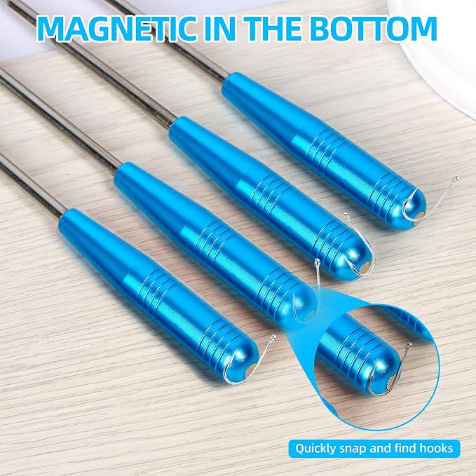 Fish Hook Remover Tool,Fishing Hook Quick Removal Device,Fishing Gear Security Extractor Equipment Kits for Adult,Hook Extractor Accessories Tools with Storage Tube,4Pcs