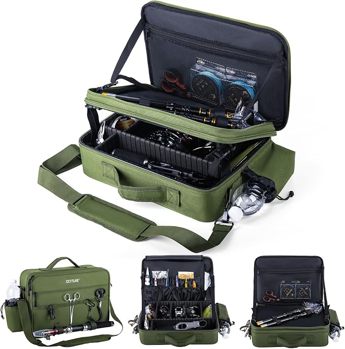 Goture Fishing Reel Case, Customize Storage, Shockproof Internal Divider Design, Structured Load-Bearing Design, Tough and Water-resistant, Keep Reels Protective