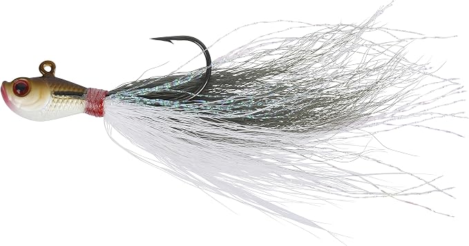 Bucktail Jigs 3 Pack – Hand-Tied Bucktail Hair Fishing Lures | Unique Gliding Head | Saltwater & Freshwater | Striper, Bass, Flounder, Walleye, Fluke | Multiple Weights Available