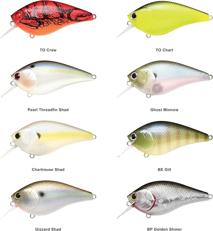 LUCKY CRAFT LC 2.5 Silent Crankbait Fishing Lures, 2-3/8” Squarebill Crankbait, Bass Lures, Floating 4ft Depth Hard Bait, Champion Freshwater Fishing Gear and Tackle Box Accessories