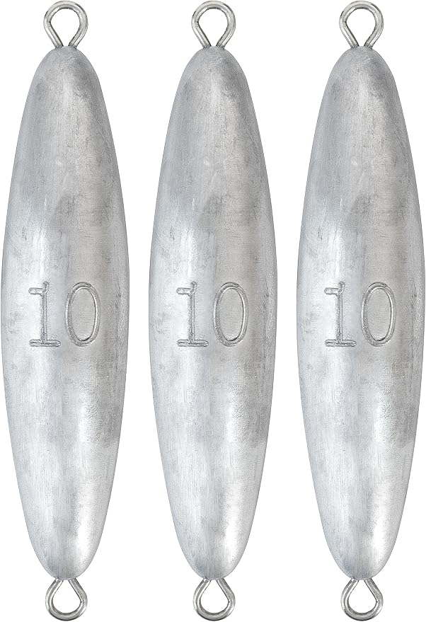BLUEWING Torpedo Sinker Through Wire Fishing Weight Saltwater Bullet Lead Double Ringed 2oz-48oz