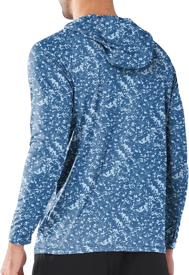 NORTHYARD Men's UPF 50+ Rash Guard Hoodie Long Sleeve Sun Protection Shirt Fishing Swim Beach Hiking Quick Dry Lightweight