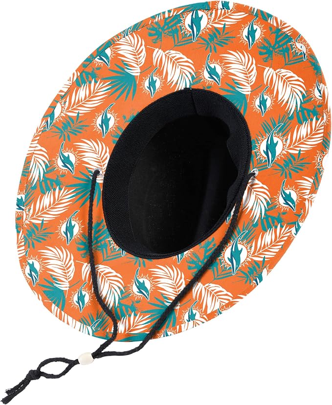 FOCO Men's NCAA College Team Logo Floral Straw Sun Hat