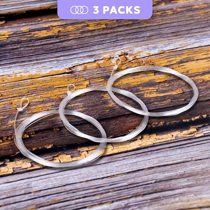 SF 3 Packs Pre-Tied Loop Fly Fishing Tapered Leader Fluorocarbon 7.5FT 9FT 12FT 0X 1X 2X 3X 4X 5X 6X 7X