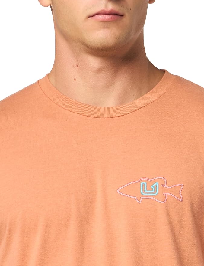 HUK Mens Performance Fishing Logo Tee, Short Sleeve T-Shirt for Men