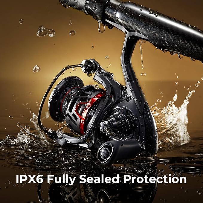 Piscifun Carbon X III Spinning Fishing Reel, IPX6 Waterproof Carbon Fiber Reel, Ultra Lightweight 5.6 oz, 8+1 Shielded Bearings, 6.0:1 High Speed Gear Ratio, Freshwater & Saltwater
