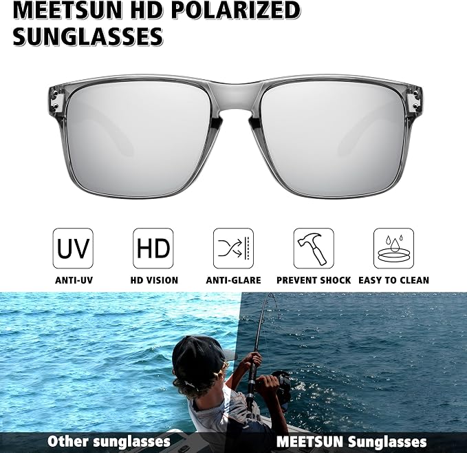 MEETSUN Polarized Sunglasses for Men Women Sports Driving Fishing Glasses UV400 Protection