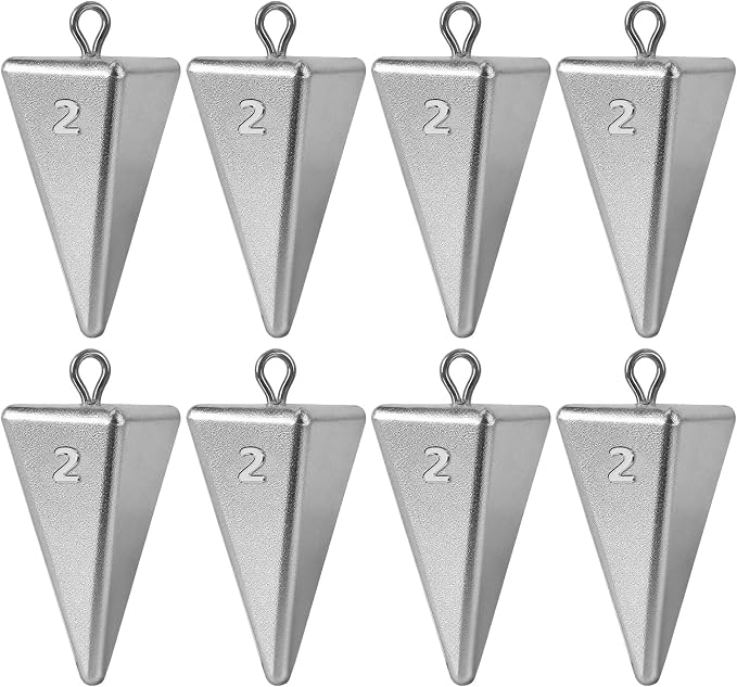 Pyramid Sinkers Fishing Weights Sinkers, Saltwater Fishing Weights Assortment Pyramid Weights for Surf Fishing