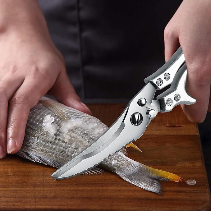 Dream Reach Heavy Duty Poultry Shears with Serrated Edge - Kitchen Scissors For Chicken, Bone, Meat, Turkey, Fish