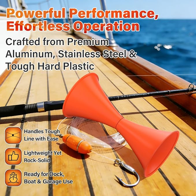 Power Drill Fishing Line Stripper & Spooler Tool, Fast Line Removal & Rewinding, Tangle-Free Line Management, Aluminum & Stainless Steel, Compact Portable Design for Fishing Reels & More