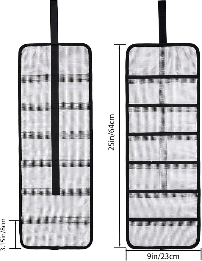 Roll Up Fishing Lure Wraps Set-Durable Lure Bag 6 Pocket PVC Protective Cover Saltwater Hook Covers Fabric Lure Protector Trolling Lure Tackle Box