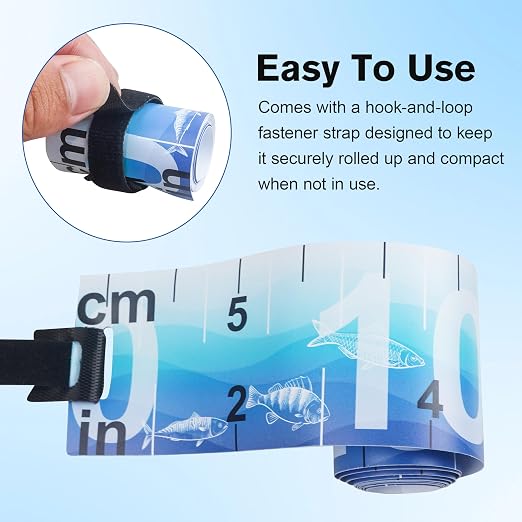OROOTL Fish Ruler Fishing Measuring Tape, 2 Packs 36in/90cm Folding Fish Tape Measure with Storage Strap Portable Roll Up Fishing Ruler Waterproof Fish Tape Measure Tool