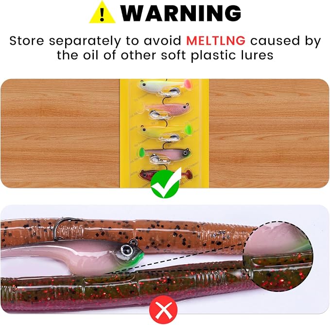 TRUSCEND Duramax Pre-Rigged Fishing Lures with BKK Jig Hooks, 10X Tear-Resistant TPE Soft Swimbaits for Bass Striper Trout Crappie Walleye Grouper, Lifelike Fishing Baits for Saltwater and Freshwater