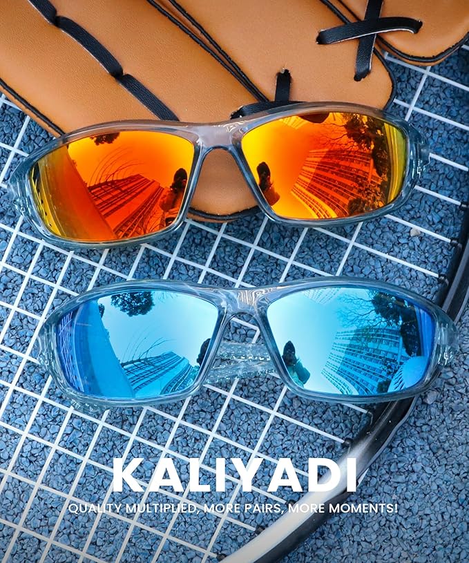 KALIYADI 4 Pack Polarized Sunglasses-Men Sports Sun-glasses: Mens Sunglasses UV Protection for Fishing Driving Cycling