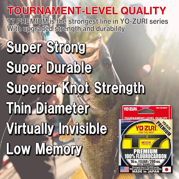 Yo-Zuri T-7 Premium Fluorocarbon 200 Yard Spool 8LB