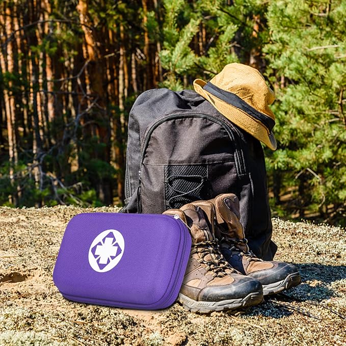 Small-Waterproof Car First-Aid Kit Emergency-Kit - Purple 273Piece Camping Equipment for Camping Hiking Home Travel YIDERBO