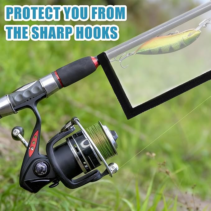 Fishing Lure Wraps, Fishing Hook Covers Durable Clear PVC Lure Covers Keeps Fishing Safe Easily See Lures Bait Storage Protector