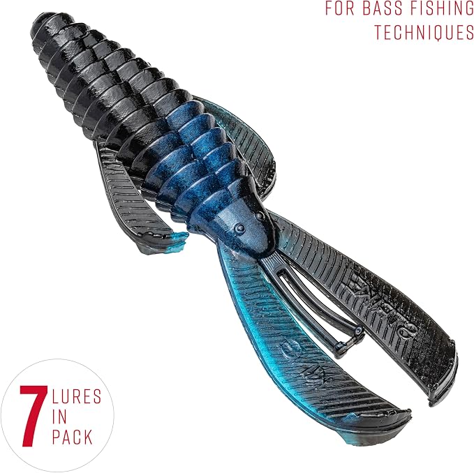 Strike King Rage Bug Fishing Lure, Soft Plastic Grub, Unique Design, Subtle Action