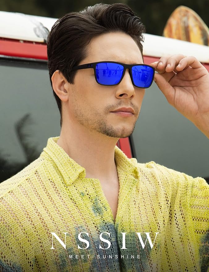 NSSIW Mens-Sunglasses Polarized Sunglasses Men : Classic Sun Glasses with UV Protection for Driving Fishing Golf 4 Packs