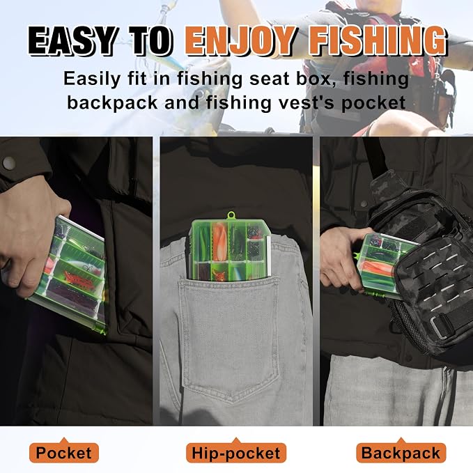 TRUSCEND Complete Fishing Lures - Tackle Box with Tackle Included - Crankbaits, Minnows, Frogs, Vibes, Poppers, Spinners, Spoons, Soft Baits, Hooks & Weights Accessories Kit for Bass Panfish Trout