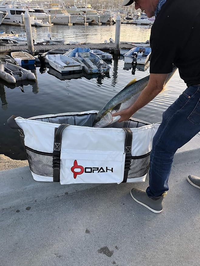 Opah Gear Fathom 4 Insulated Fish Kill Cooler Bag for Salmon, 44" L x 12" W x 18" H, Heavy Duty, Marine-Grade Vinyl, UV Resistant, Camping & Fishing ASIN