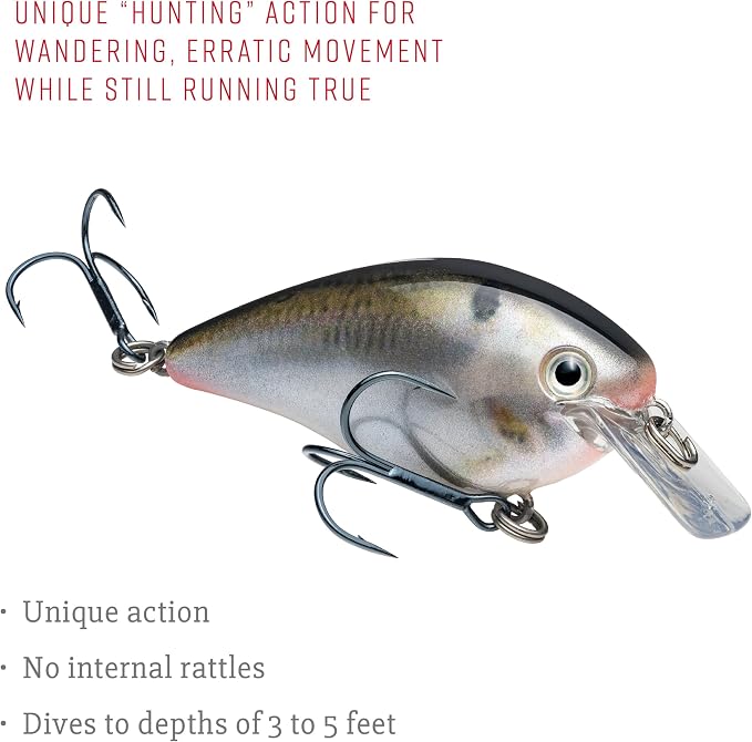 Strike King KVD 1.5 Hard Knock Fishing Lure, 3/8 oz, 3D Lifelike Eyes