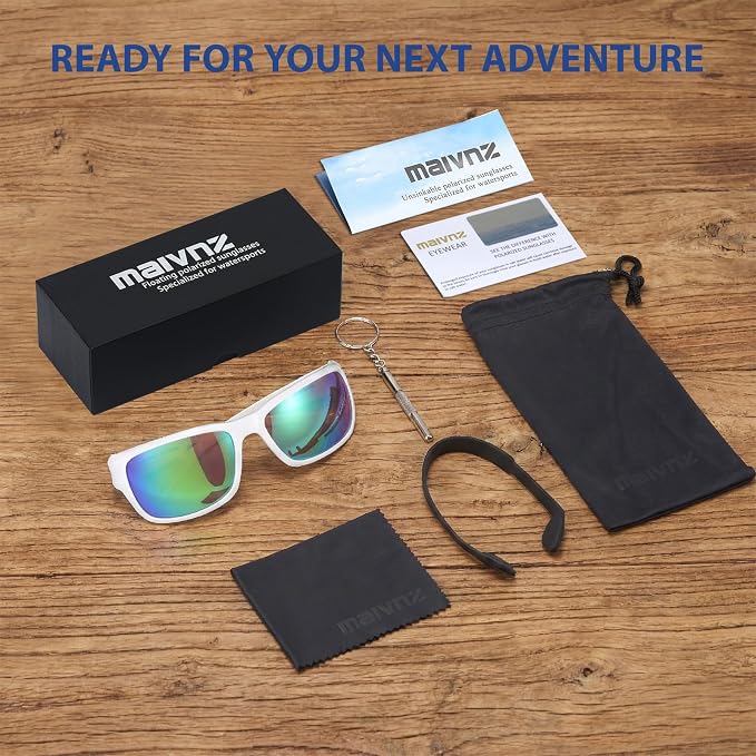 maivnz Floating Polarized Fishing Sunglasses for Men Women, Unsinkable UV400 Sports Glasses for Kayaking, Boating & Surfing