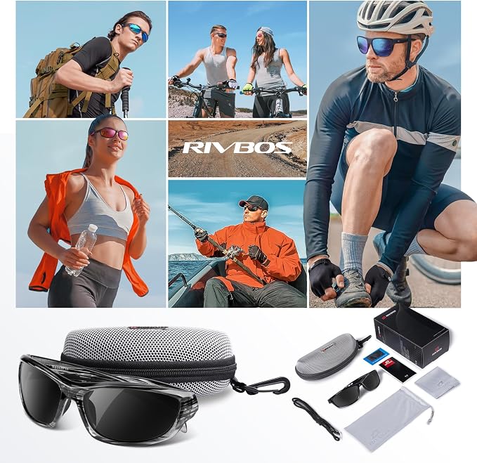 RIVBOS Polarized Sunglasses UV400 Protection for Men's and Women's Fishing, Cycling, and Outdoor Activities RB832