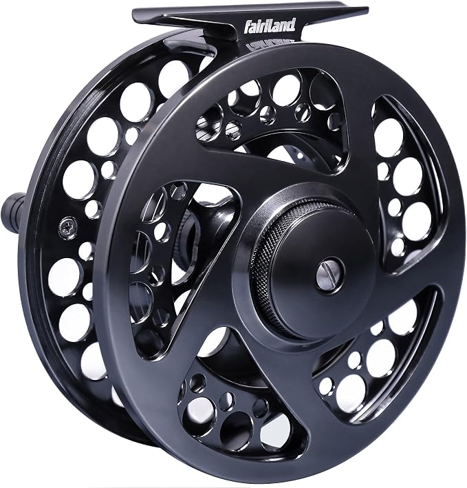 TURMAX MK2 Fly Fishing Reel Combo, CNC Aluminum Large Arbor Fly Reel with 2 Extra Spools and Storage Case, Sealed Carbon Drag, Left/Right Retrieve, 5/6 and 7/8 Line Weight Options