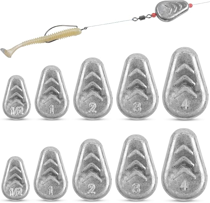 5/10 Pack No Roll Sinker Lead Fishing Weights Catfish Sinkers Coin Disc Weight Snagless Flat Inline Sinker for Catfishing Rig Bank River Surf Fishing Saltwater