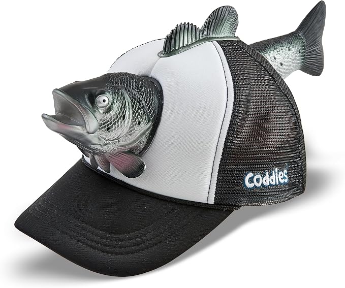 Coddies Bass Fish Hat - Hilarious Novelty Bass Fishing Hat, Perfect Gag Fishing Gift for Anglers, Dads & Fish Enthusiasts