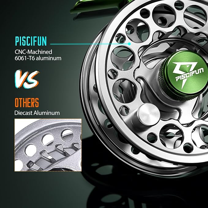 Piscifun Sword Fly Fishing Reel, CNC-Machined Aluminum Alloy Fly Reel