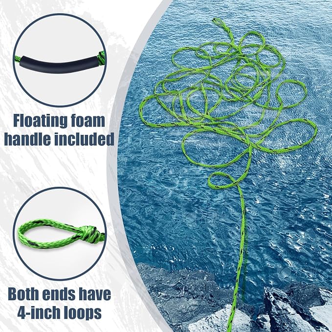 Boat Tow Rope 60ft 3-6K, Floating Ropes for Towable Tubes Accessories