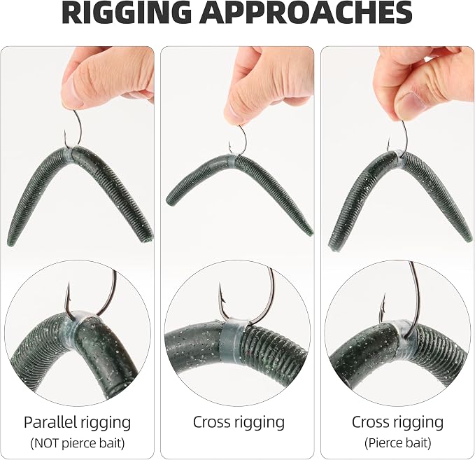 201PCS Wacky Worm O-Ring Tool Kit, Lightweight Fishing Plier, Rigging Tool for Wacky & Neko Rigs, Bass Fishing Gear (201PCS, 3-4inch)