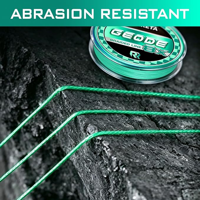 Geode Braided Fishing Line, 10-200 lb, 8 Strands, 300yds/500yds/1000yds, Colored Braid Superline