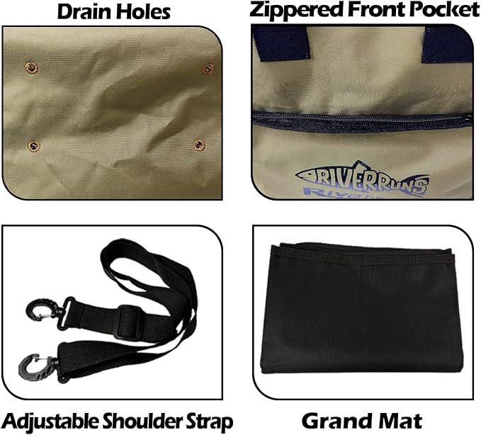 Riverruns Fishing Hunting Wader Bag with Vented Mesh, Waders Boots Bag, Fly Fish Storage Bag for Fishing, Hiking, Camping