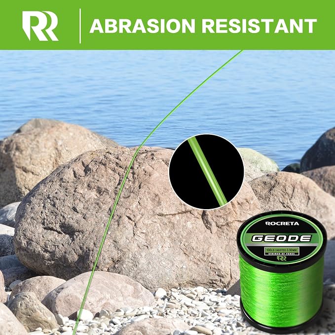 Geode Monofilament Fishing Line - Premium Resistant Nylon Mono Fishing Line 3-100lb - Superior Freshwater & Saltwater Mono Leader Materials 500/1200/2400yds