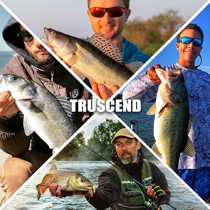 TRUSCEND Swim or Jig Fishing Spinner Baits for Freshwater and Saltwater, Rooster Tail Fishing Lures for Trout Bass Walleye Crappie Salmon Pike, Blade Bait with Copper Blade