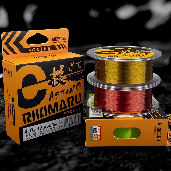 RIKIMARU Premium Monofilament Fishing Line-Strong and Abrasion Resistant Mono Line-Superior Nylon Material Fishing Line