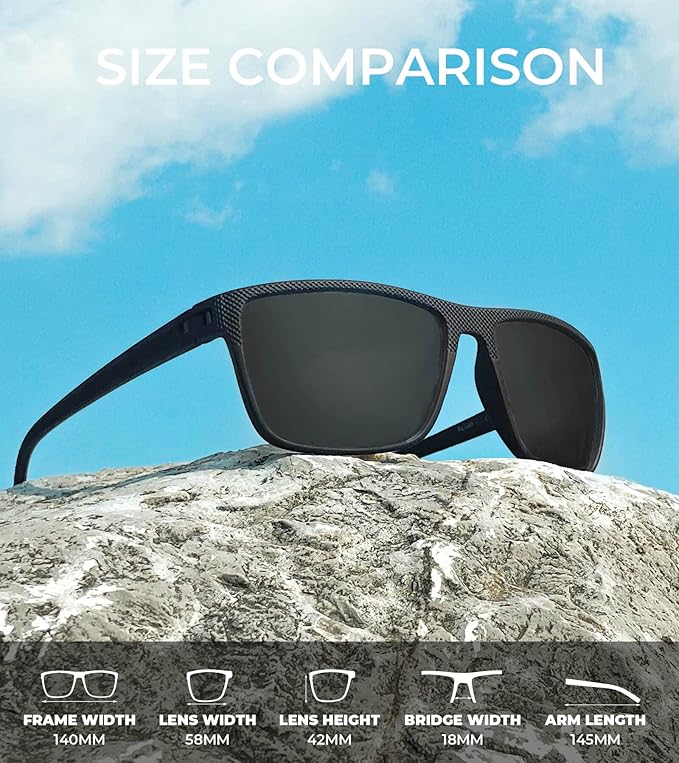 KALIYADI Mens Sun-Glasses Polarized Sunglasses-Men: Classic Sunglasses with Ultraviolet Protection for Driving Fishing Golf
