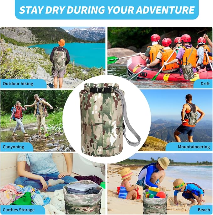Dry Bags Waterproof Dry Sacks Small Lightweight Dry Bag with Strap for Paddle Board Kayaking Fishing Camping Hiking (35L)