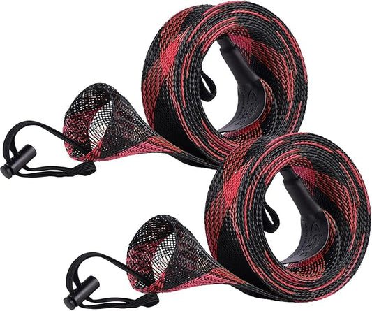SF Fishing Rod Sock Fishing Rod Sleeve Rod Cover Braided Mesh Rod Protector Pole Gloves Fishing Tools for Spinning Fishing Rod,Casting Rod,Musky Rod, Ice Rod, Fly Rod, Spey Rod