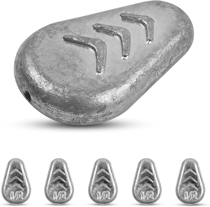 5/10 Pack No Roll Sinker Lead Fishing Weights Catfish Sinkers Coin Disc Weight Snagless Flat Inline Sinker for Catfishing Rig Bank River Surf Fishing Saltwater