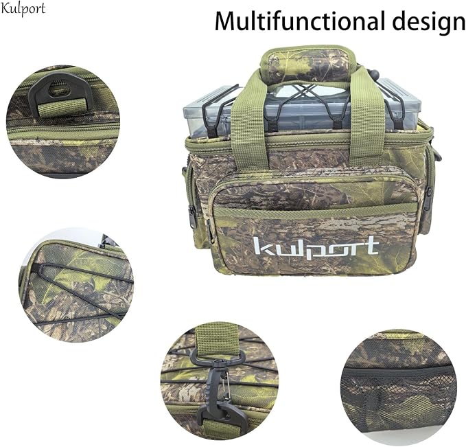 Fishing Tackle Bag with One 3600 Tackle Box for Freshwater Fishing or Saltwater Fishing Non-Slip Shoulder Strap & Suitable for 3700/3600/3500 Tackle Box