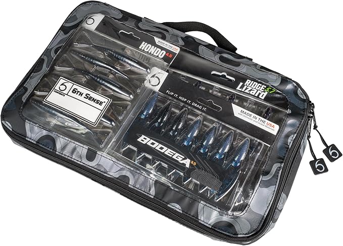 6th Sense – Bait View Fishing Tackle Bag, Clear View Soft Plastic Storage