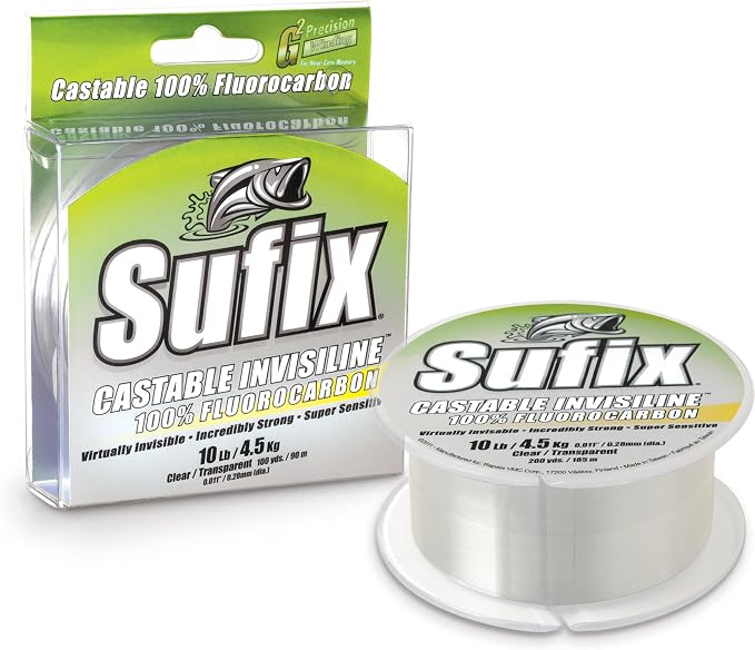 Sufix Invisiline Casting Flourocarbon 100-Yards Spool Size Fishing Line