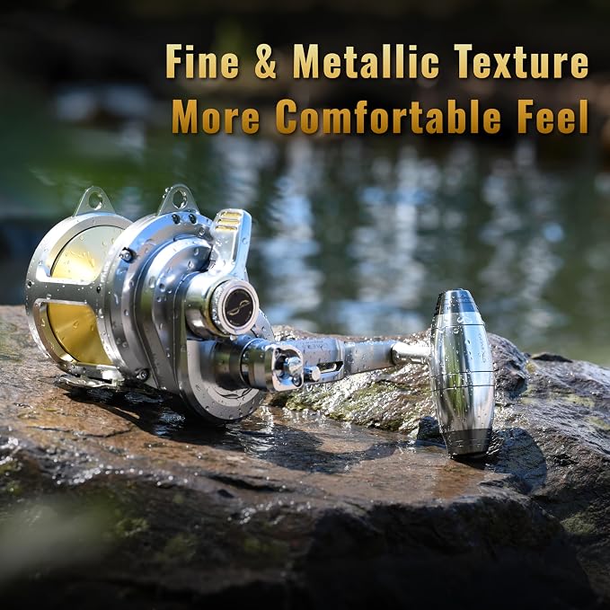 GOMEXUS Power Handle Compatible for Shimano Talica Reels, Heavy Duty Big Game Fishing Reel Handle for Saltwater Trolling Tuna Marlin Swordfish, Conventional Reel Replacement Crank