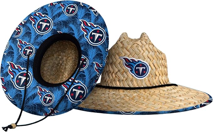 FOCO Men's NCAA College Team Logo Floral Straw Sun Hat