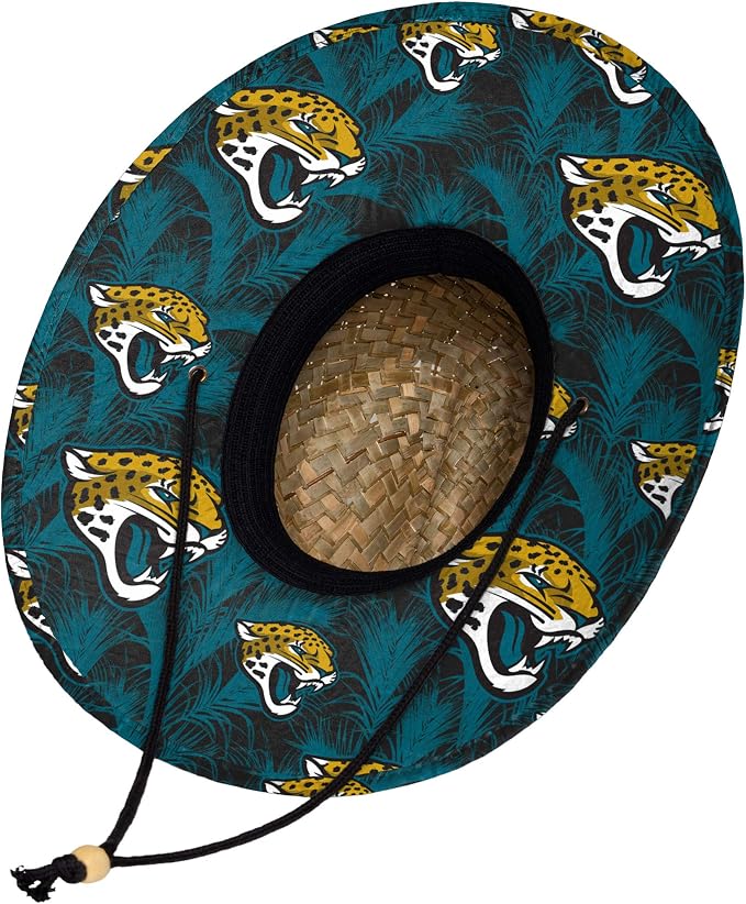 FOCO Men's NCAA College Team Logo Floral Straw Sun Hat
